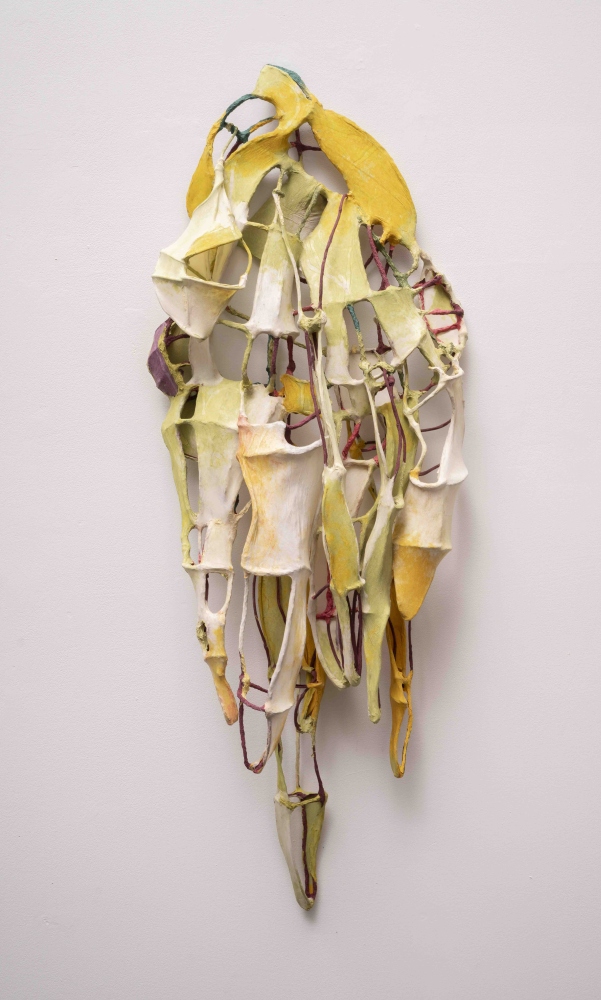colorful wall sculpture resembling an icile