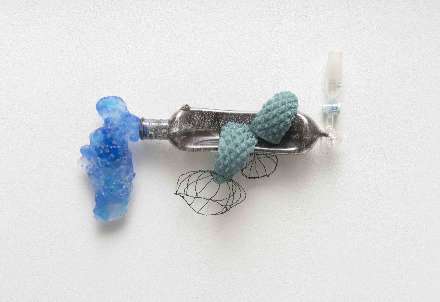 abstract glass wall sculpture that feels like smoke and clouds