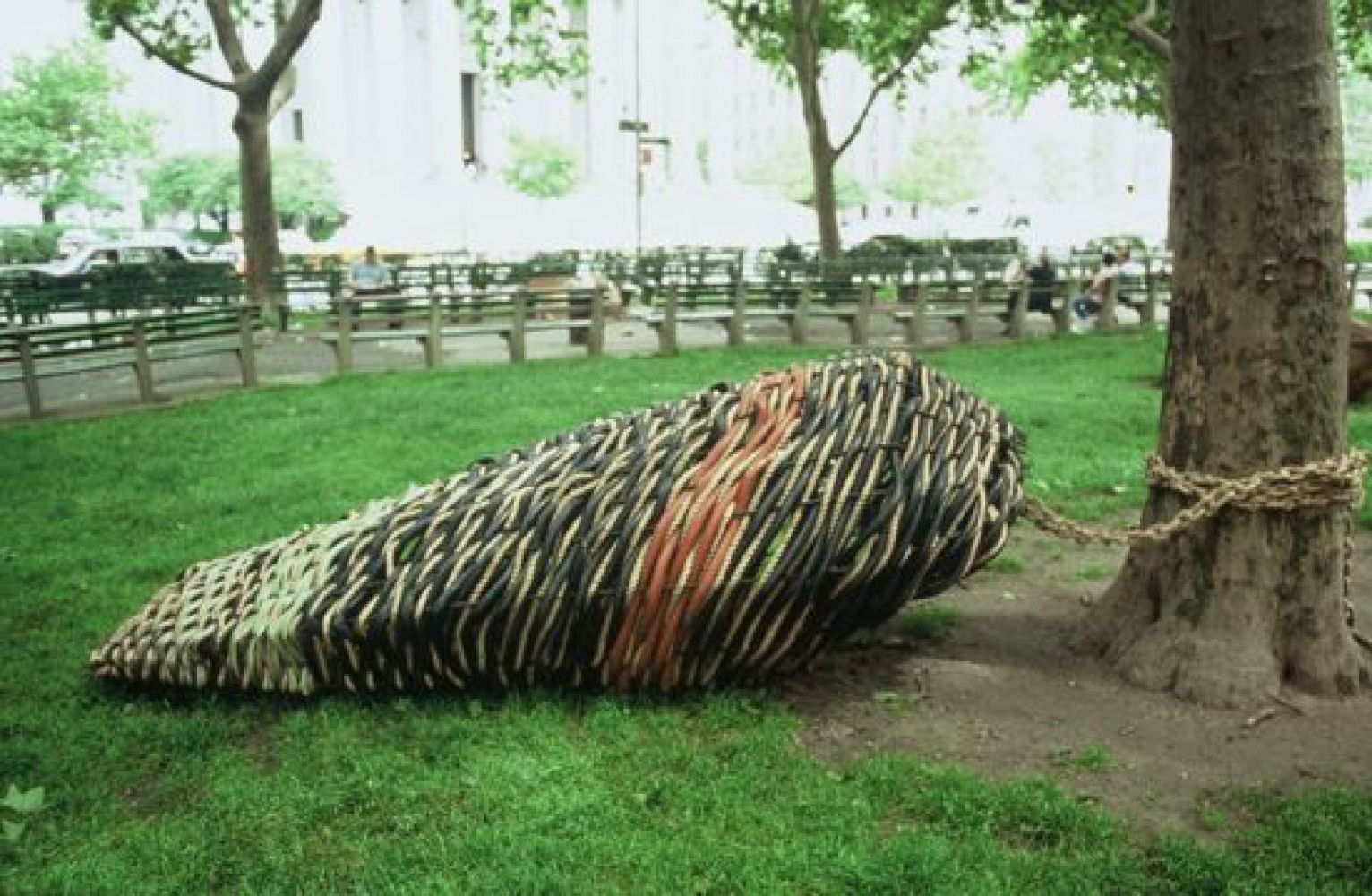 sculpture on lawn