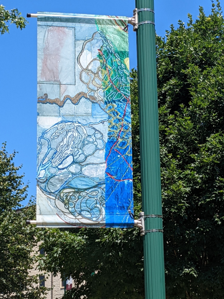 banner and tree and sky